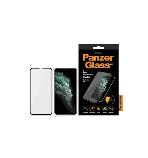 PanzerGlass iPhone 11 Pro Max Skjermbeskytter,Sort ramme, heldekkende