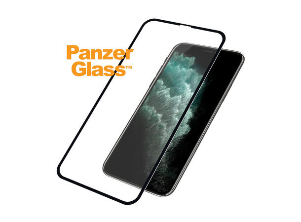 PanzerGlass iPhone 11 Pro Max Skjermbeskytter,Sort ramme, heldekkende 
