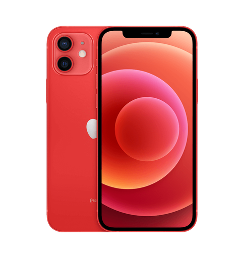 Apple iPhone 12 128GB Rød Mobil,6,1", 5G, Med skjermbeskytter (A+)
