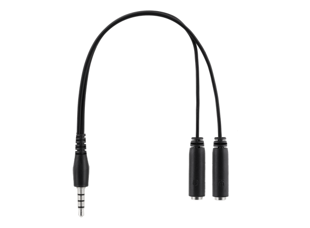 DELTACO GAMING Headset Sort Kablet, 2,1m, 2x 3,5mm, 1x USB-A