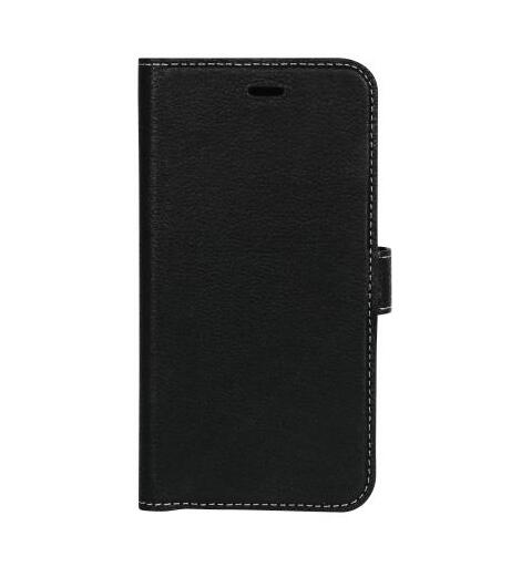 Lommebokdeksel til iPhone XR Magnetisk bakdeksel, lær, svart