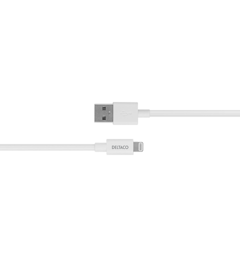 Ladekabel til iPhone og iPad 2 meter USB-A til Lightning kabel Hvit