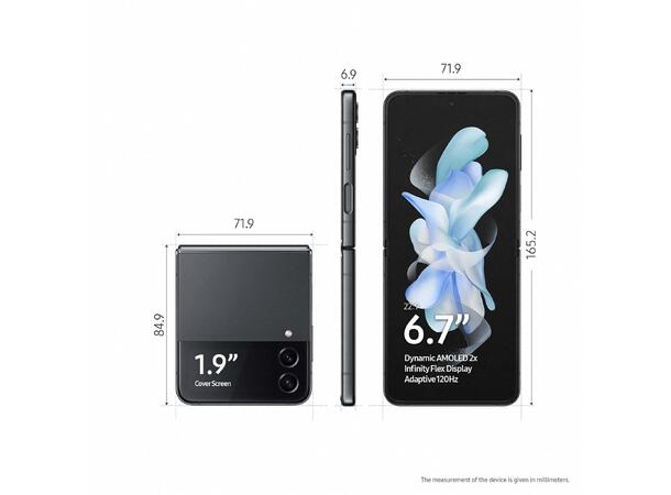 Samsung Galaxy Z Flip 4 256GB Grafitt Mobil, 6,7", 5G, Grade B 