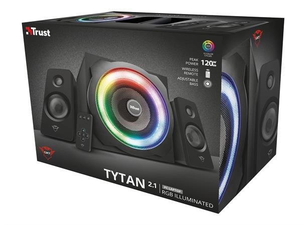 TRUST GXT 629 Tytan 2.1 RGB Speakers En fantastisk basskvalitet