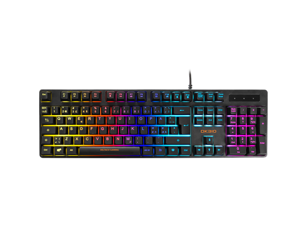DELTACO GAMING DK310 Tastatur 100%, RGB, Sort 
