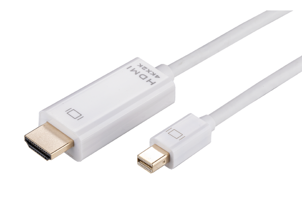Mini Displayport til HDMI-kabel  2 m Hvit, Versjon 1.2 