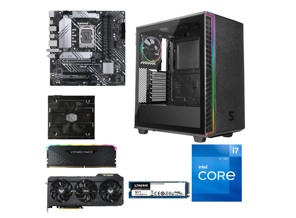 PC i deler - Core i5 / RTX 3060 RTX 3060,Core i5-12400,16GB,500GB NVMe