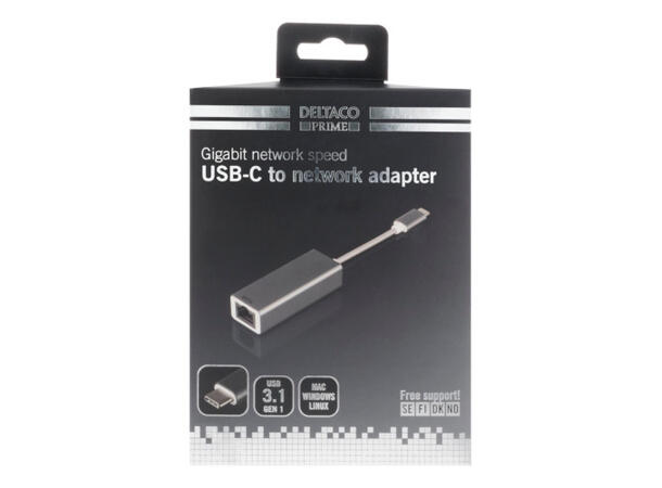 USB-C Nettverk Adapter