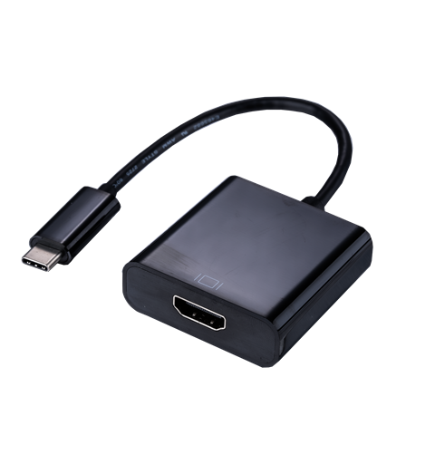 USB C 3.1 til HDMI Hun adapter Gen 1, 4Kx2K@30Hz , Sort 20cm kabel
