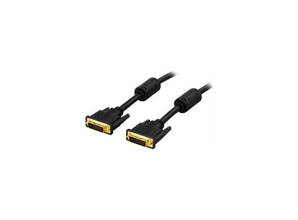 Deltaco DVI-skjermkabel Dual Link 2 meter, DVI-D output – output 
