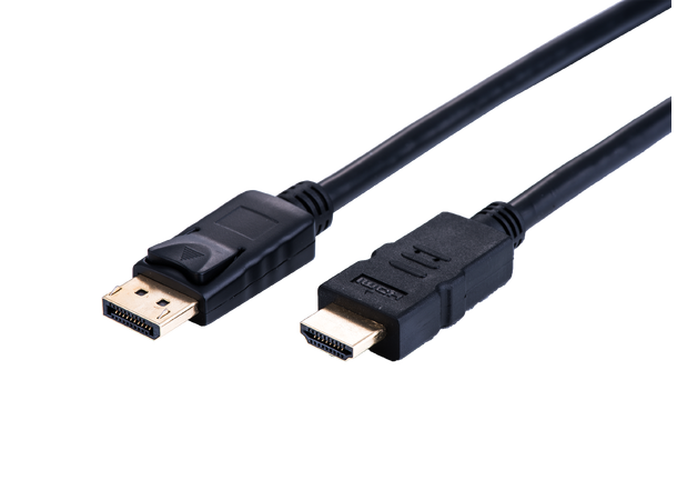 DisplayPort ver.1.3 til HDMI-kabel 2 m Sort, DP ver. 1.3, 4Kx2K@60Hz 