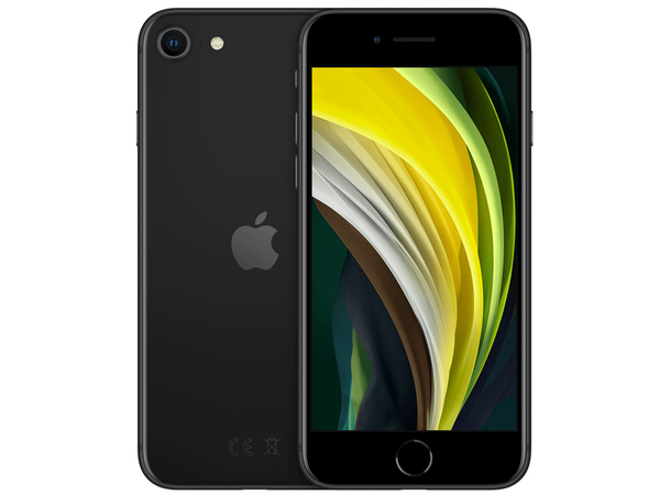 Apple iPhone SE 2. Gen 2020 64GB, Sort Mobil, 4.7", 4G, Nesten ikke brukt  (A+)
