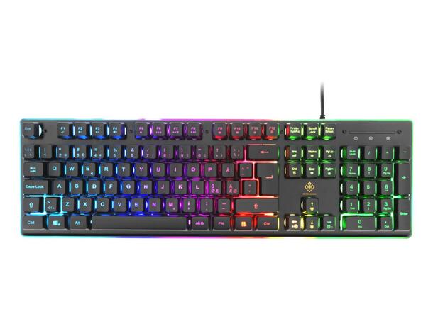 DELTACO GAMING 4-in-1 RGB Gaming Pakke Headset, tastatur, mus, musematte