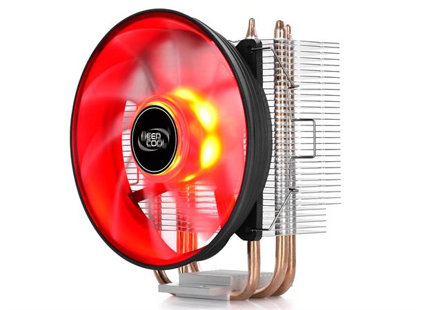 DeepCool GAMMAXX 300R Rød CPU Kjøler 120mm, LGA1366/115X/775/AM4, Rød LED
