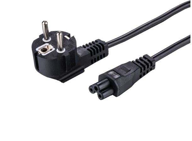 LinkIT strømkabel CEE 7/7 til C5 2 m Mikke Mus kabel. Vinklet CEE 7/7 