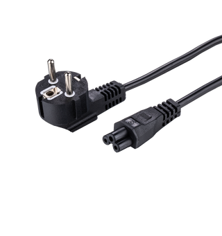 LinkIT strømkabel CEE 7/7 til C5 2 m Mikke Mus kabel. Vinklet CEE 7/7