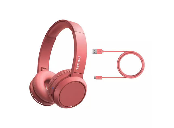 Philips Headband BT Trådløst headset Rød, Bluetooth, USB-C, Over ear 