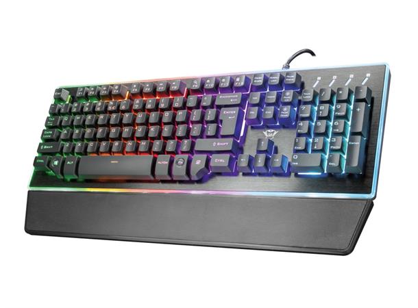 Trust GXT860 Thura Semimekanisk Tastatur USB, 9 farger RGB, nordisk