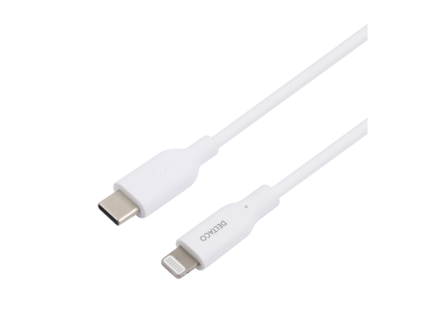 USB-C til Lightning kabel 2 meter Hvit, Made for iPhone and iPad(MFi)