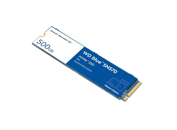 WD Blue SN570 M.2  NVMe SSD 500GB opptil 3500MB/s les, 2300MB/s skriv 