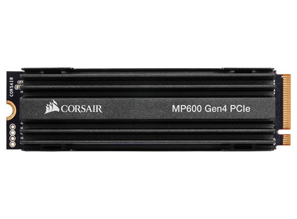 Corsair Force MP600 PCIe NVMe M.2 SSD 1TB, 4950MB/s les, 4000MB/s skriv, hs