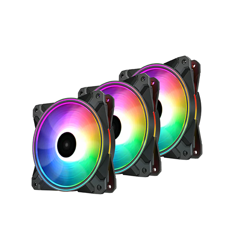 DeepCool CF120 PLUS RGB Vifter 3-in-1 3x120mm, 4-Pin, 500-1500 RPM,18-27 dB(A)