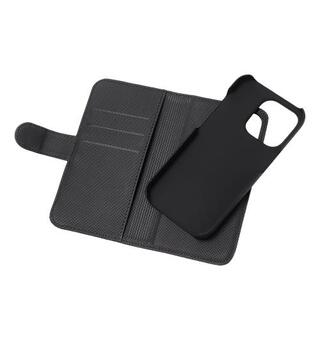 Lommebokdeksel til iPhone 14 Plus magnetisk deksel, svart, PU leather