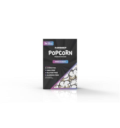 X-GAMER X-Corn Popcorn 3x100g , Gluten- og allergenfri