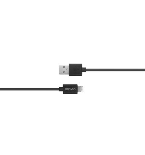 Ladekabel til iPhone og iPad 1 meter USB-A til Lightning kabel Sort