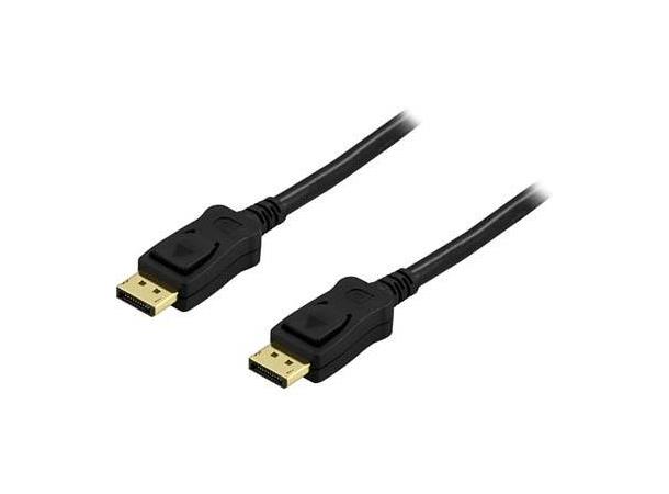 LinkIT DisplayPort-kabel sort 2 m DP versjon 1.4, 8K@60Hz HDR