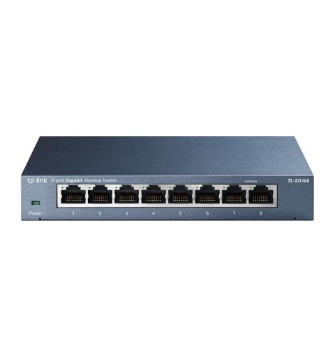 TP-Link TL-SG108 Switch 8× 10/100/1000 Mbps, Metal