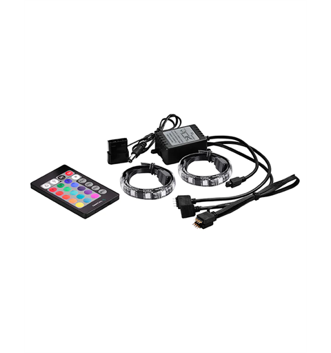DeepCool RGB LED 350 Kit 2x RGB strips med magnetfeste &amp; kontroll