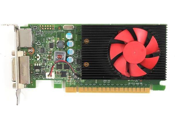 HP NVIDIA GT 730 GeForce LP Refurbished/Brukt, 2GB GDDR5,1x DP/1xDVI 