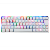 Fourze GK60 Mini Gaming Tastatur Hvit USB-C&Bluetooth,60%,Mekanisk,RGB,Nordisk