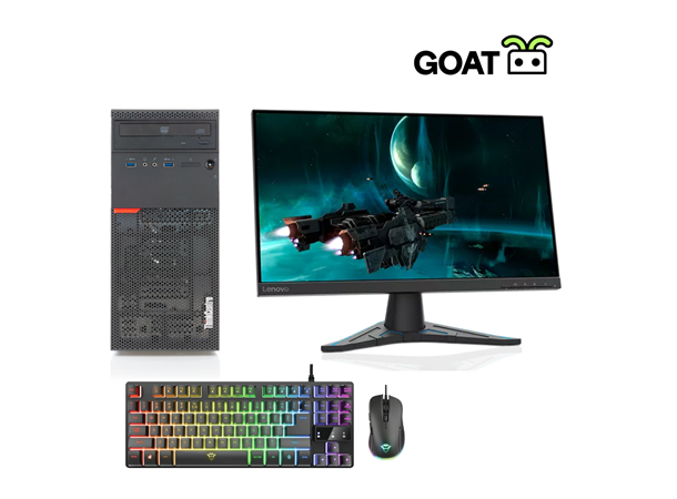 GOAT Gaming PC Starter Pack 1 24", 1050Ti,i5-6500,8GB,240GB SSD,Win 10