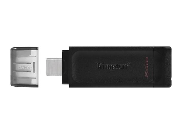 Kingston 64GB DataTraveler 70 USB-C Minnepenn, USB-C 3.2 Gen1 