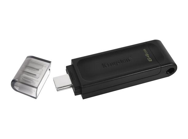Kingston 64GB DataTraveler 70 USB-C Minnepenn, USB-C 3.2 Gen1 