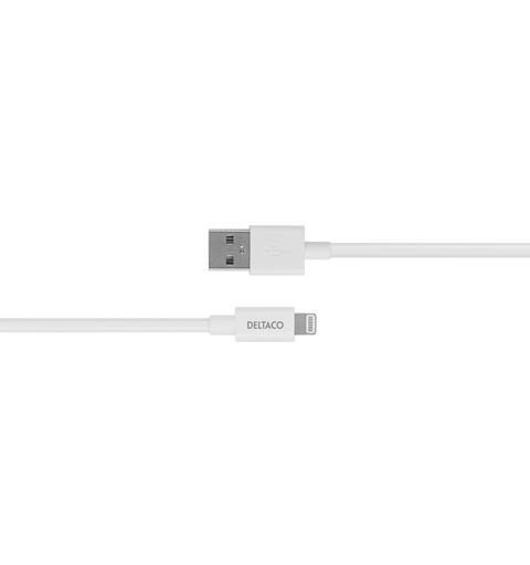 Ladekabel til iPhone og iPad 0,5 meter USB-A til Lightning kabel Hvit