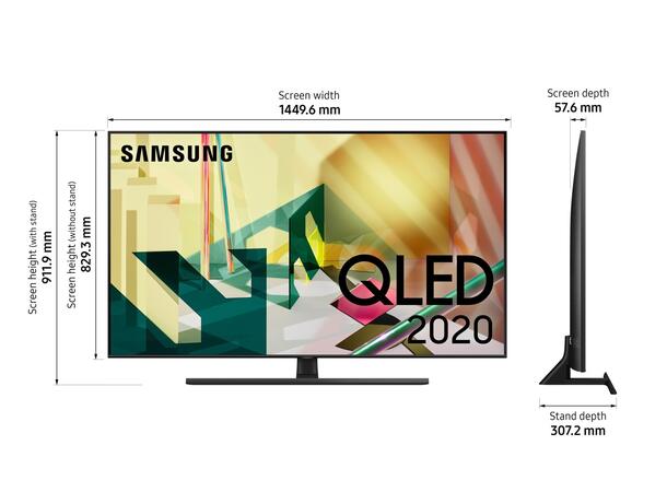 Samsung 65" 4K QLED TV QE65Q70 Grade A 4K UHD, 120 Hz, 4 x HDMI, Quantum HDR 