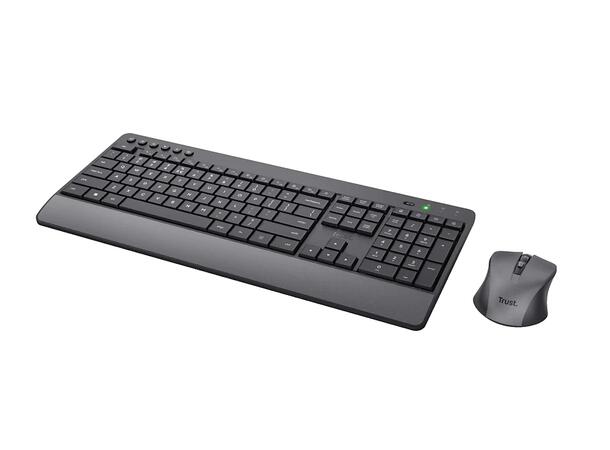 Trust TKM-450 trådløst tastatur og mus USB, nordisk layout, stille taster