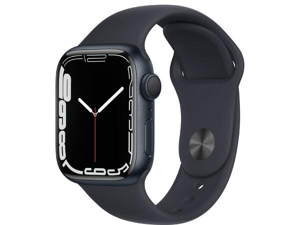 Apple Watch Series 7 41mm Svart Midnight Sport Band, GPS, Grade C 
